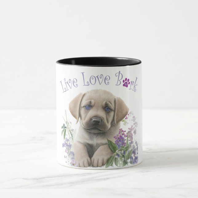 Labrador Dog Mom Floral Mug (Center)