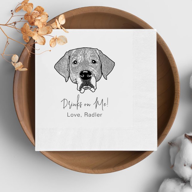 Labrador Dog Personalized Drink On Me Napkins (Creator Uploaded)