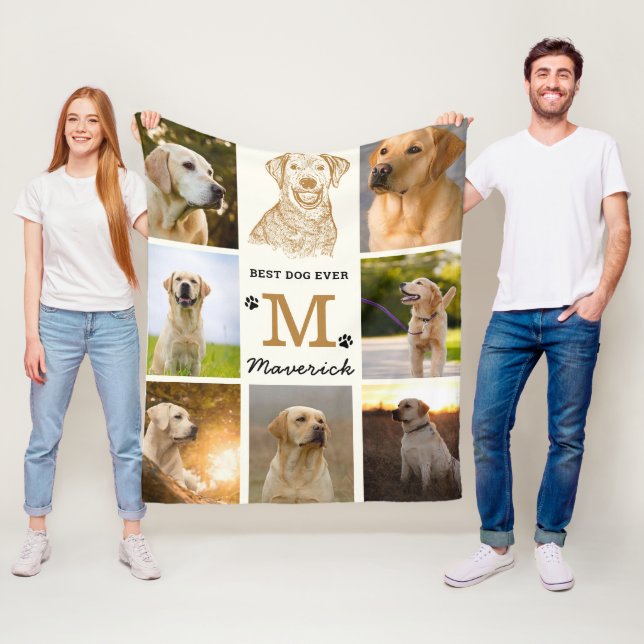 Labrador Dog Personalized Fleece Blanket (In Situ)