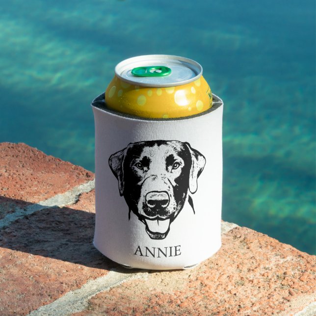 Labrador Dog Personalized Hand Drawing Can Cooler (In Situ Pool)