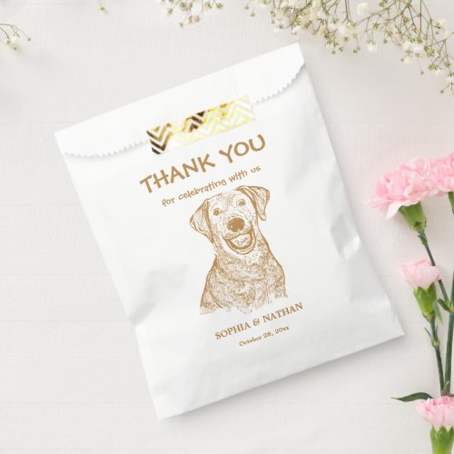 Labrador Dog Personalized Thank You Favor Bag
