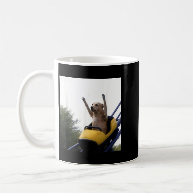 Labrador Dog Roller Coaster Funny Meme Coffee Mug (Left)