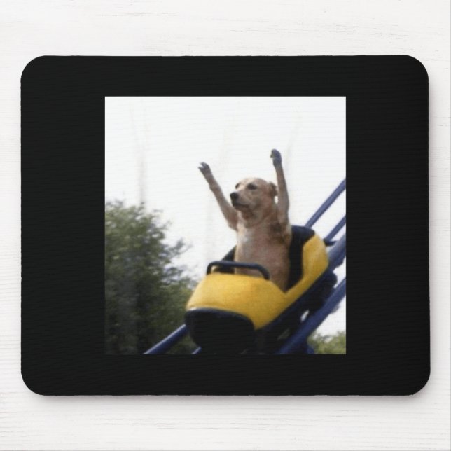 Labrador Dog Roller Coaster Funny Meme Mouse Pad (Front)