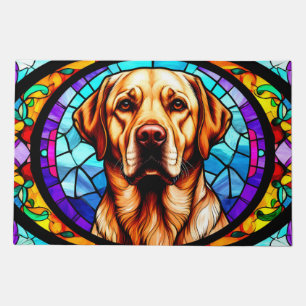 Labrador Dog Stained Glass art Doormat