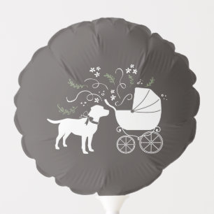 Labrador Dog Theme Baby Shower Gender Neutral Balloon