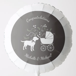 Labrador Dog Theme Baby Shower Gender Neutral Balloon
