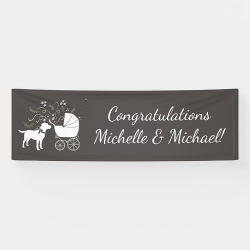 Labrador Dog Theme Baby Shower Gender Neutral Banner