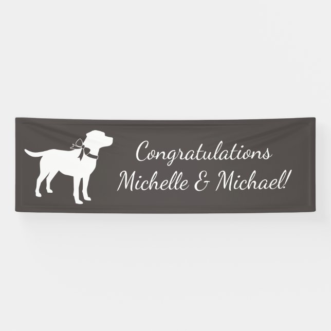 Labrador Dog Theme Baby Shower Gender Neutral Banner (Horizontal)