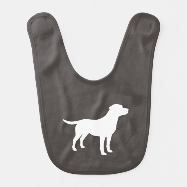 Labrador Dog Theme Baby Shower Gender Neutral Bib (Front)