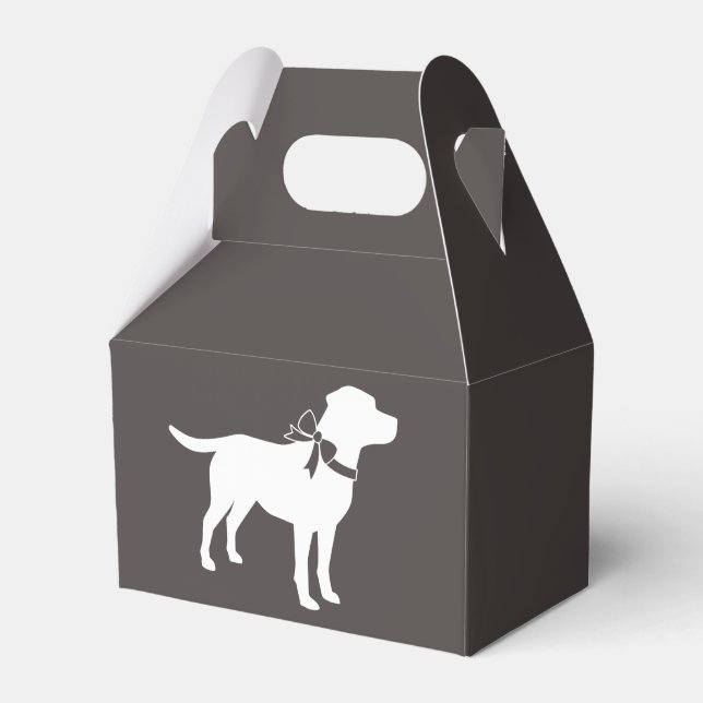 Labrador Dog Theme Baby Shower Gender Neutral Favor Boxes (Front Side)