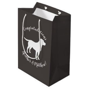 Labrador Dog Theme Baby Shower Gender Neutral Medium Gift Bag