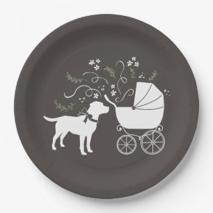 Labrador Dog Theme Baby Shower Gender Neutral Paper Plates