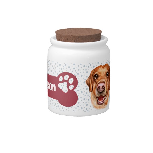 Labrador Dog Treat Jar (Front)