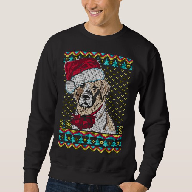 Labrador Dog Ugly Christmas Sweater (Front)