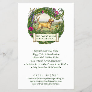 Labrador Dog Walker Custom Business Flyer
