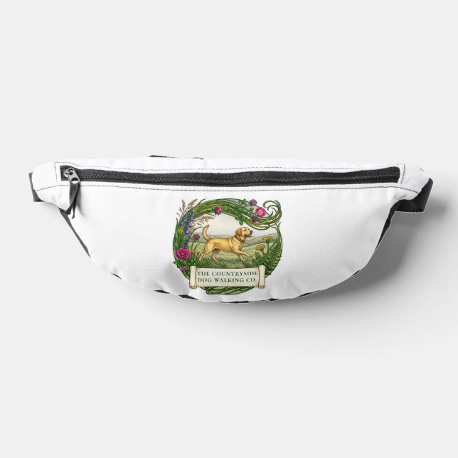 Labrador Dog Walker Custom Logo Treat Bag (Lay Down)