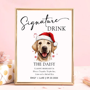 Labrador Dog Wedding Signature Drink Sign