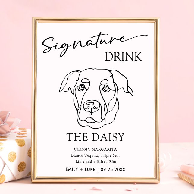 Labrador Dog Wedding Signature Drink Sign (Creator Uploaded)
