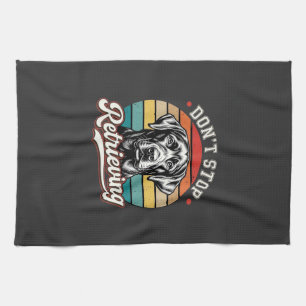Labrador Don't Stop Retrieving Retro Dog Kitchen Towel