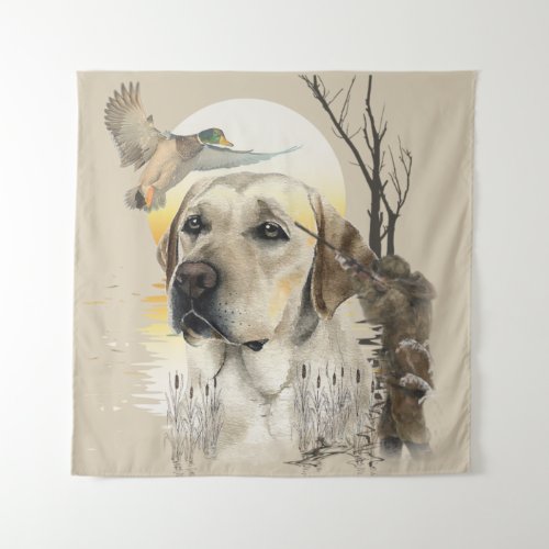 Labrador duck hunting tapestry