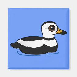Labrador Duck (swim) Square Magnet