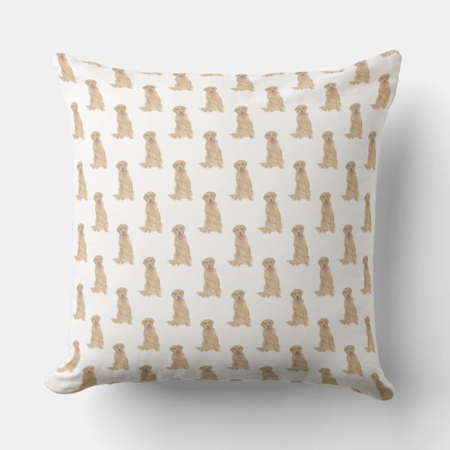 Labrador (Dudley) Throw Pillow (Front)