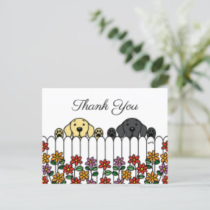 Labrador Duo Watching You Thank You Postcard