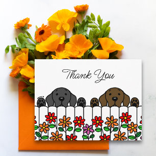 Labrador Duo Watching You Thank You Postcard