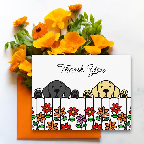 Labrador Duo Watching You Thank You Postcard