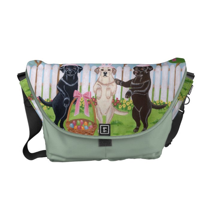 Labrador Easter Bunnies Painting Commuter Bag