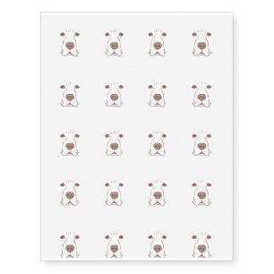 Labrador Face Funny Dog Halloween Costume Temporary Tattoos