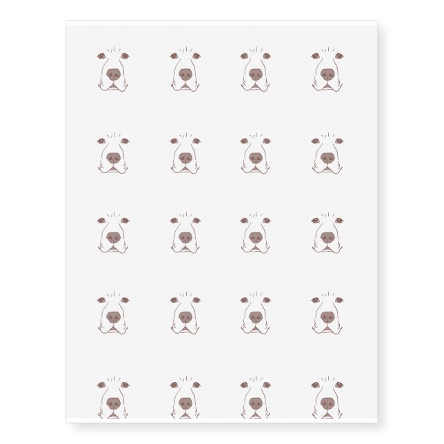Labrador Face Funny Dog Halloween Costume Temporary Tattoos (Front)