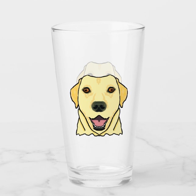 Labrador Face Glass (Front)