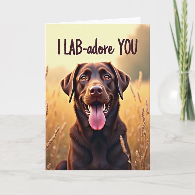 Labrador Fathers Day Card (Front)