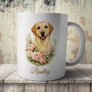 Labrador Floral Portrait Coffee Mug