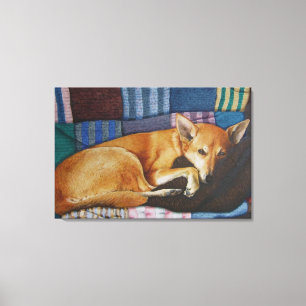 labrador german shepherd cross breed dog canvas print