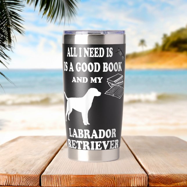 Labrador Gift Idea Retriever Breed Dog Lover Insulated Tumbler (Beach (Rotated))