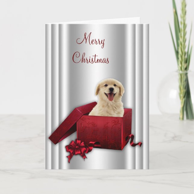 Labrador Golden Retriever Christmas Cards (Front)