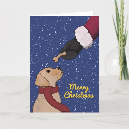 Labrador Golden Retriever Dog Christmas Holiday Card