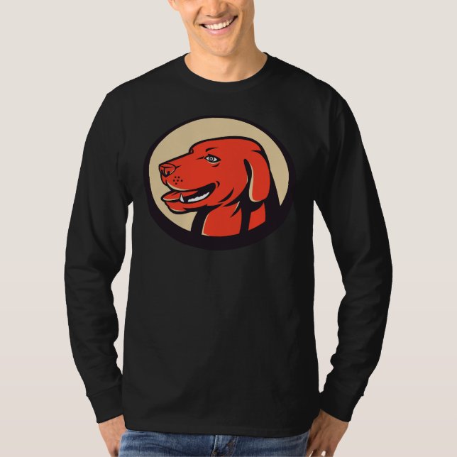 Labrador Golden Retriever Dog Head T-Shirt (Front)