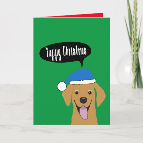 Labrador Golden Retriever Dog Puppy Christmas Card