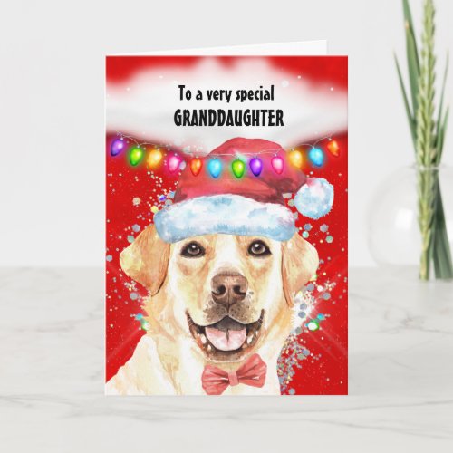 Labrador granddaughter Christmas wishes Santa Card
