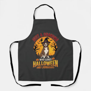 Labrador Halloween Grandma Dog Design_1 Apron