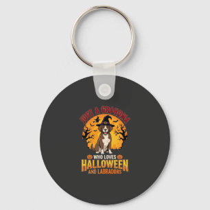 Labrador Halloween Grandma Dog Design_1 Keychain