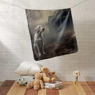 Labrador Halloween Scary Baby Blanket