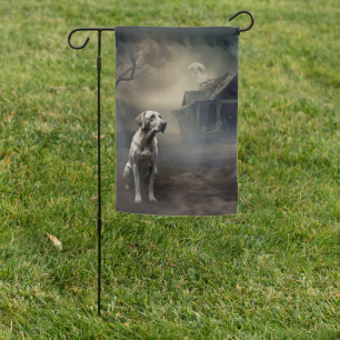 Labrador Halloween Scary Garden Flag