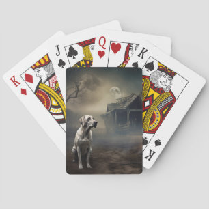 Labrador Halloween Scary Poker Cards