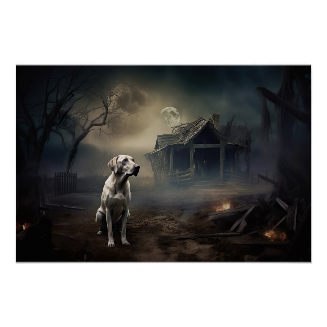 Labrador Halloween Scary Poster (Front)