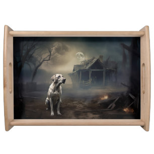 Labrador Halloween Scary Serving Tray