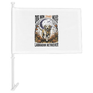 Labrador Halloween Shirt Vintage Dog Mom Graphic_1 Car Flag